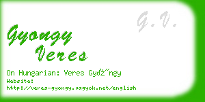 gyongy veres business card
